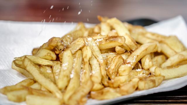 cane mangia patatine